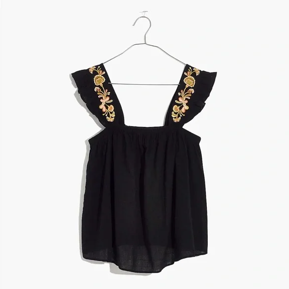 Embroidered-Strap Swing Top - Picture 4 of 7